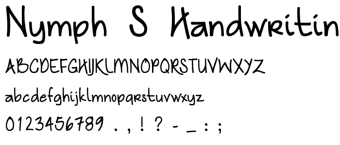 Nymph_s Handwriting font